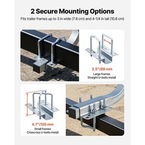 Guide per Rimorchi in Acciaio Rinforzato Regolabili in Altezza 18.5/20.5 Pollici, 2 Pezzi, per Rimorchi di Barche e Moto d'Acqua, 2 Pezzi Piccoli - Product Image 6