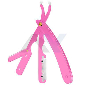 Rasoir droit professionnel pour hommes, lame en acier inoxydable durable, prise en main confortable, bord de sécurité, logo personnalisé, marque OEM - Product Image 4