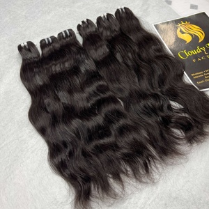 Raw Unprocessed Wavy Human One Donor Hair Extensions From Vietnamese Hair Supplier | Raw Cambodian Hair Natural Color - Product Image 3