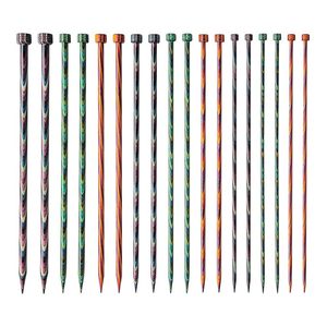เข็มถักไม้หลากสีสำหรับงานถักโครเชต์ อุปกรณ์งานฝีมือถักนิตติ้ง - Product Image 1
