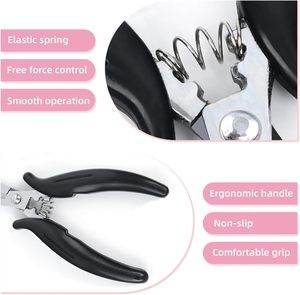 U Shape Hair <b>Extension</b> Pliers Stainless Steel 5.5 Inch Double Rubber Grip Micro <b>Beads</b> Closer Tool - Product Image 4