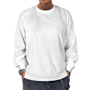 Logo personnalisé Raglan Sweatshirts à manches longues pour hommes 2025 100% coton Sweatshirts unis Techniques brodées pour la saison d'automne - Product Image 1