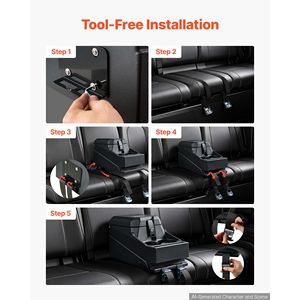 Consola Central para UTV con Asiento, Reposabrazos Bloqueable, Caja de Almacenamiento de HDPE, Organizador Central con Portavasos y Soporte para Teléfono - Product Image 5