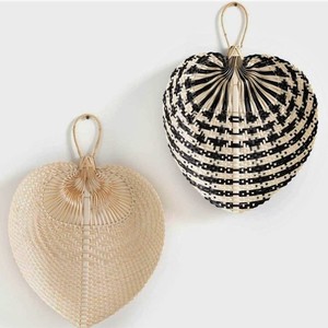 Éventails tissés à la main pour cadeau de mariage, éventail en bambou décoratif, éventail à main en feuilles de palmier - Product Image 3