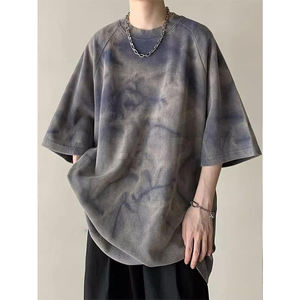 Camiseta de Algodón 100% Estampada Extra Grande para Hombre, Venta al por Mayor, 200G, Unisex, Estilo Urbano, Hip Hop, Vintage, Lisa para Hombre - Product Image 6