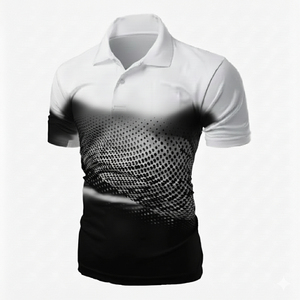 Polo Homme Rayé de Haute Qualité OEM, Logo Personnalisé, Manches Courtes, Col Revers, Style Décontracté Streetwear, Vente en Gros de Polos pour Hommes - Product Image 3