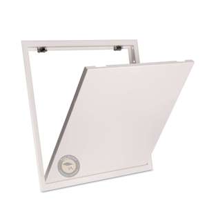 Plaque d'accès encastrée robuste en métal massif 500x500mm pour grille de plafond carrée et installation de cloisons sèches - Product Image 3