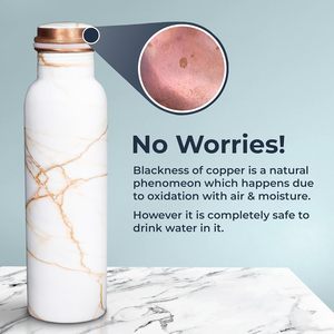 Botella de Agua de Cobre Puro Allo de 1 Litro |   Alcalino y Antioxidante |   Botella 100% a prueba de fugas, para oficina, gimnasio, moderna y elegante. - Product Image 1