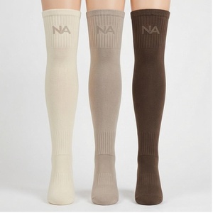 Crew <b>Socks</b> Geometric Pattern Blue Breathable <b>Running</b> <b>Socks</b> for Adults Spring Season - Product Image 1