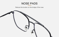 Monturas de Gafas de Diseño de Doble Viga de Lujo Premium, Monturas Ópticas Metálicas, Nuevas Gafas
