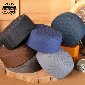 Gorro Kufi para Hombre de Fábrica Al Asar, Tejido de Poliéster Transpirable, para Todas las Temporadas, Gorro Islámico, Logotipo Personalizado OEM - Product Image 1