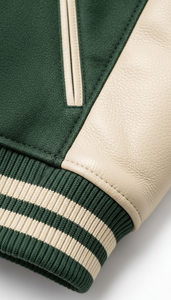 Vêtement d'extérieur authentique style américain, matelassé, avec lettres en chenille, pour lycéens, mode streetwear - Product Image 4