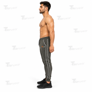 Performance <b>Skinny</b> <b>Jogger</b> Pants for <b>Men</b> Polyester Spandex Slim <b>Fit</b> Training Gym Running Track Pants Custom OEM Private Label - Product Image 2