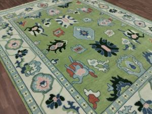 Alfombra de Lana Oushak Anudada a Mano, Alfombra Grande con Diseño Floral, Alfombra Oriental Tradicional en Tonos Pastel para Sala de Estar o Decoración de Hotel - Product Image 3