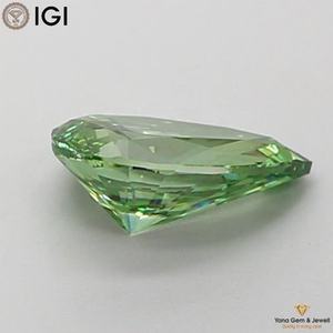 เพชรทรงลูกแพร์ 1.00 กะรัต ได้รับการรับรองจาก IGI สีเขียวสดใสแฟนซี ความสะอาดระดับ VS2 เพชร CVD ที่เพาะเลี้ยงในห้องปฏิบัติการ สำหรับแหวนสั่งทำพิเศษ - Product Image 6