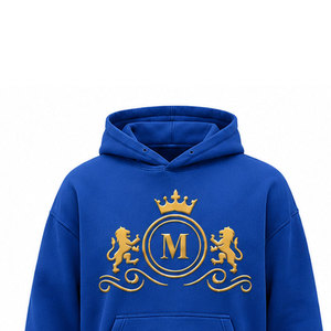 Chándal Azul Vintage Mudassar para Hombre, Talla Grande, 480 g/m², 100% Algodón, con Capucha, Largo, Casual, con Cordón Ajustable y Bolsillos - Product Image 2