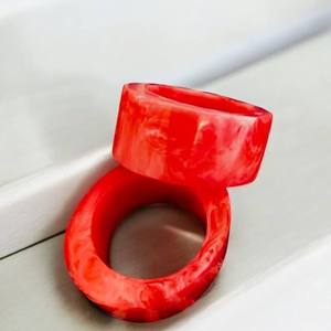 HANDICRAFTS ZONE HCZ-690 Anillo para Servilletas de Resina Ecológica Hecho a Mano - Ancho Personalizable, Diseño Moderno, Decoración para Mesa de Fiesta o Cumpleaños - Product Image 1