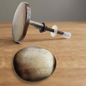 Bouton de meuble rond en fonte avec vis et rondelle pour poignée de meuble, installation facile, style industriel, Beads Art CK 558 - Product Image 4