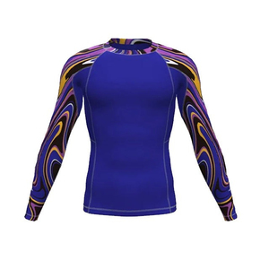 Latest <b>Design</b> Men <b>Compression</b> <b>Shirt</b> Sports Wear Solid Color Long Sleeves Rash Guard <b>Custom</b> Logo Wholesale Workout Gym UPF 50 - Product Image 5
