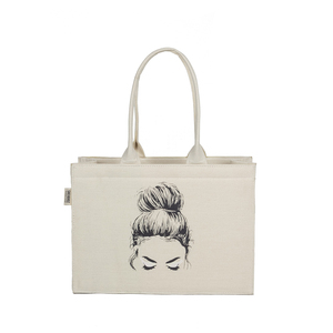 Sac fourre-tout en toile de coton vierge avec poignée, personnalisable avec logo imprimé, design robuste, prix abordable, vente en gros - Product Image 1