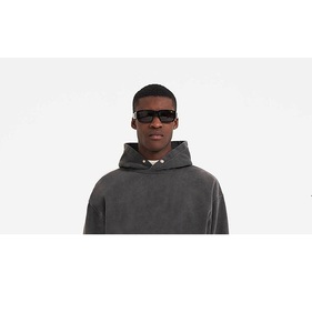 Hoodie de luxe surdimensionné pour homme, personnalisé, en molleton épais, en polyester/coton tricoté, avec faible MOQ, service OEM en gros - Product Image 5