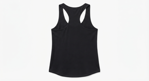 Women's 100% Cotton Eco-Friendly <b>Racerback</b> <b>Tank</b> <b>Top</b> Breathable Quick Dry Knitted Front Logo Casual Wear Gym Yoga 180g - Product Image 3