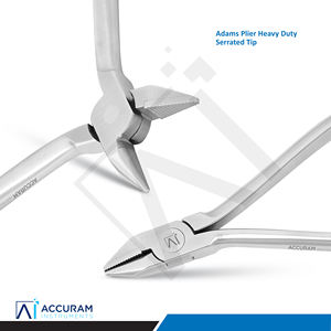 Alicates Accuram Adams de Alta Resistencia con Punta Serrada, Alicates Ortodónticos de 12.5 cm, Acero Inoxidable, Herramienta Manual para Doblar Alambres Quirúrgicos Dentales, CE - Product Image 6