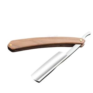 Rasoir à Lame Droite à Motif Géométrique Noir et Blanc, Rasoir Manuel en Acier Inoxydable, Outil de Toilettage Professionnel pour Barbiers - Product Image 4