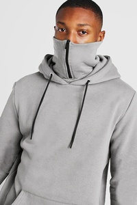 Sweat-shirt à capuche personnalisé pour hommes, Streetwear, imprimé, unisexe, uni, de haute qualité, surdimensionné, en coton biologique, en silicone, décontracté, 2021 - Product Image 5