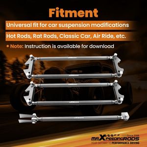 Truck Suspensions Kit 24\" Bars Rod Rear Weld-On Parallel 4 Link for Classic Rat Truck C33183196 - Product Image 6