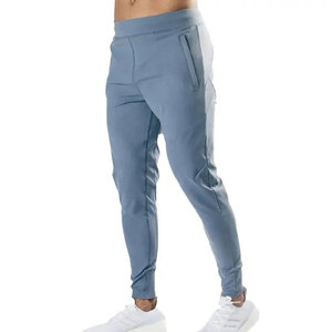 Pantalon de survêtement pour homme Econex Sports, bleu clair, taille élastique, avec poches latérales, respirant, en polyester/coton tricoté, décontracté, pour l'été - Product Image 1