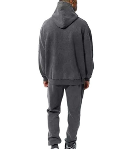 Survêtement d'hiver pour homme, pantalon de jogging en molleton 100% coton, haute qualité, respirant, léger, streetwear, délavé à l'acide, personnalisable - Product Image 5