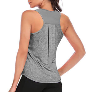 Débardeur de sport respirant pour femme en polyester et élasthanne, sans manches, pour yoga et fitness, séchage rapide, coupe ample - Product Image 2