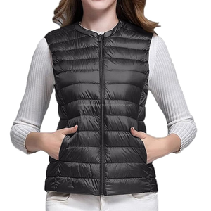 Chaleco acolchado sin mangas multicolor unisex de alta calidad con cuello con capucha y bolsillos - Product Image 2