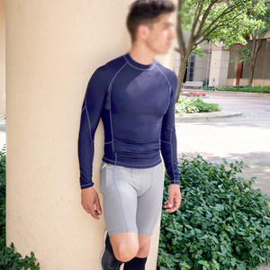 Shorts de sport et de course pour hommes grande taille, 100% haute qualité, vente en gros, amincissants, à compression, pour la gym et le fitness, motif uni - Product Image 3