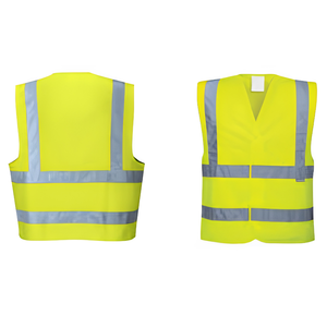 Chaleco de Seguridad Reflectante de Alta Visibilidad, Poliéster, Negro, Amarillo, Naranja, Verde, Azul, Bolsillos, Logotipo Personalizado, Unisex - Product Image 3