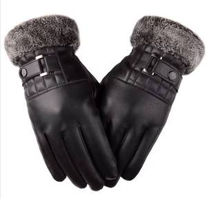 Custom Leather <b>Gloves</b> Waterproof <b>Warm</b> Insulated Touchscreen Winter Cycling Outdoor Soft Lined Unisex - Product Image 1