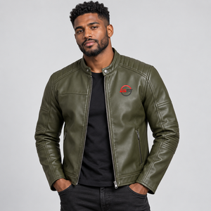 Vêtements de course pour moto, veste en simili cuir avec finition durable, coupe confortable, fermeture éclair, design résistant au vent - Product Image 4
