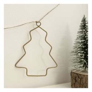 Ornement de Noël suspendu en forme d'arbre doré de haute qualité pour la décoration de Noël - Product Image 3