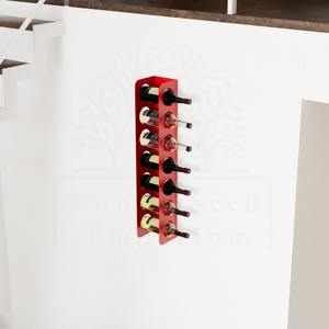 Porte-bouteilles mural moderne, rangement vertical, idéal pour la maison, le bar, la cuisine et la salle à manger, vente en gros depuis l'Inde - Product Image 3