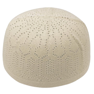 Fourniture en gros de topi islamique unisexe en coton kufi extensible ivoire turc toutes saisons pour le culte musulman - Product Image 4