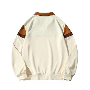 Sweat-shirt à capuche pour homme avec demi-fermeture éclair, design élégant, 100% coton, molleton épais, broderie, vêtements personnalisés écologiques - Product Image 2