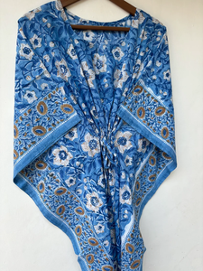 Vestido Kaftán Casual de Verano sin Mangas con Estampado Tropical Digital, de Algodón, para Mujer, Playa, Islas del Pacífico Asiático - Product Image 2