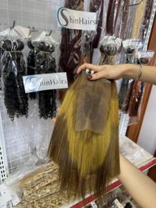 Mélange de couleurs, cheveux humains 100% naturels vietnamiens, super double drawn, lisses comme des baguettes, à clipser, perméables à la teinture, pour femmes noires, toutes les couleurs - Product Image 4