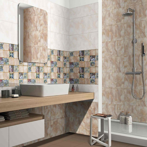 Azulejo de pared de cerámica blanco brillante de 300x600, diseño moderno minimalista para decoración interior de oficinas corporativas y edificios comerciales. - Product Image 3
