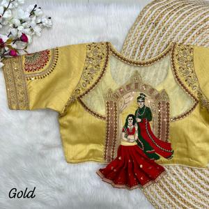 Indian Ethnic Wedding Blouse: Readymade <strong>Design</strong> with Exquisite Embroidery, Perfect for Festive Occasions. - Product Image 6