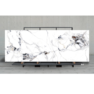 Carrelage en porcelaine blanche Aurelia pour sol et mur, décoration de fond de télévision, grande taille 90X180 120X240 120X270 160X320 cm - Product Image 4