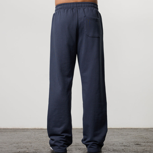 Custom Wholesale Blank Plus Size Polyester/Cotton Blend Jogger Sweatpants Elastic Waist Stacked Sweat Loose Pants Men Straight - Product Image 2
