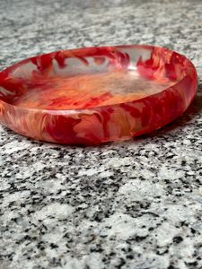 Tazón de resina hecho a mano con diseño multicolor para servir ensaladas, tazón multiusos para frutas, vajilla para la mesa. - Product Image 1