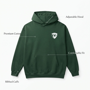 Sudadera con Capucha Dumela Verde Oscuro para Hombre, Corte Regular, 100% Algodón, Forro Polar, Bolsillo Delantero, Ropa Casual de Otoño, Logotipo Estampado - Product Image 5